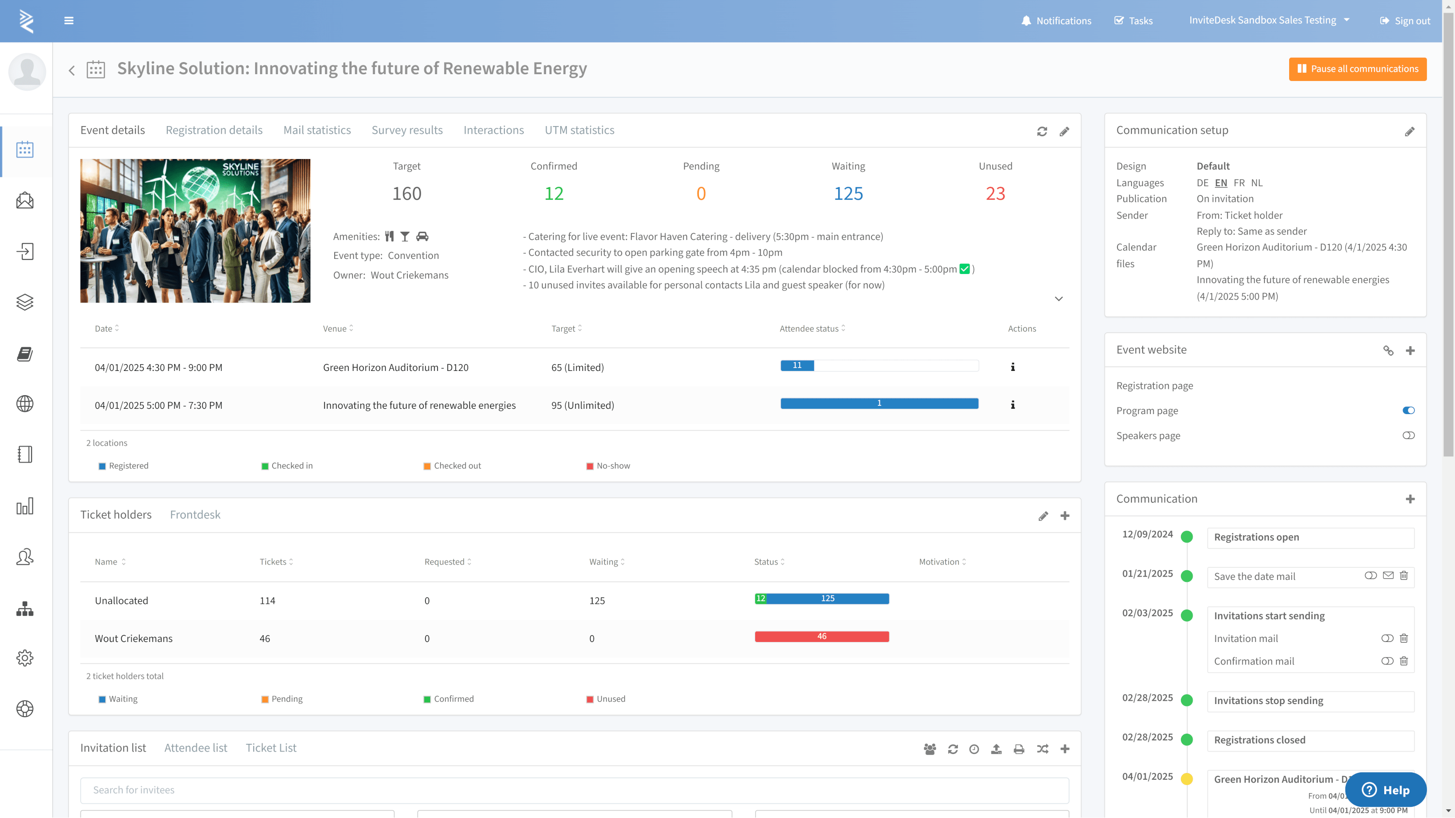 Manage your participants with InviteDesk