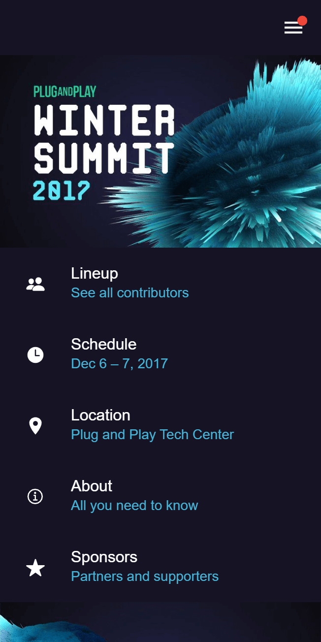 Event-App zum Plug and Play Winter Summit